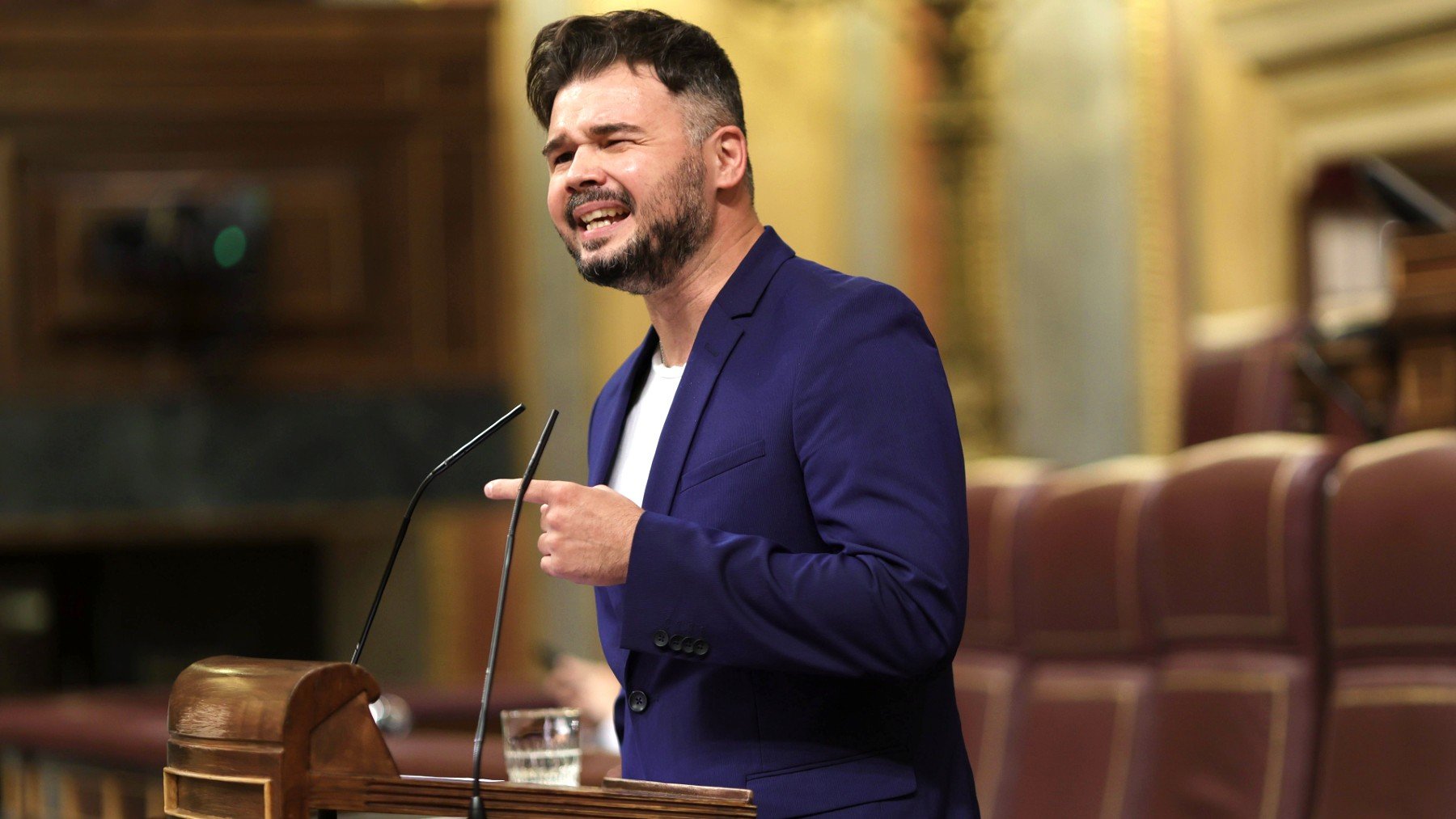 El portavoz de ERC en el Congreso, Gabriel Rufián. (Foto: EP)