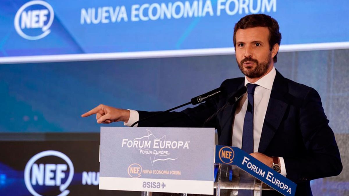 El líder del PP, Pablo Casado