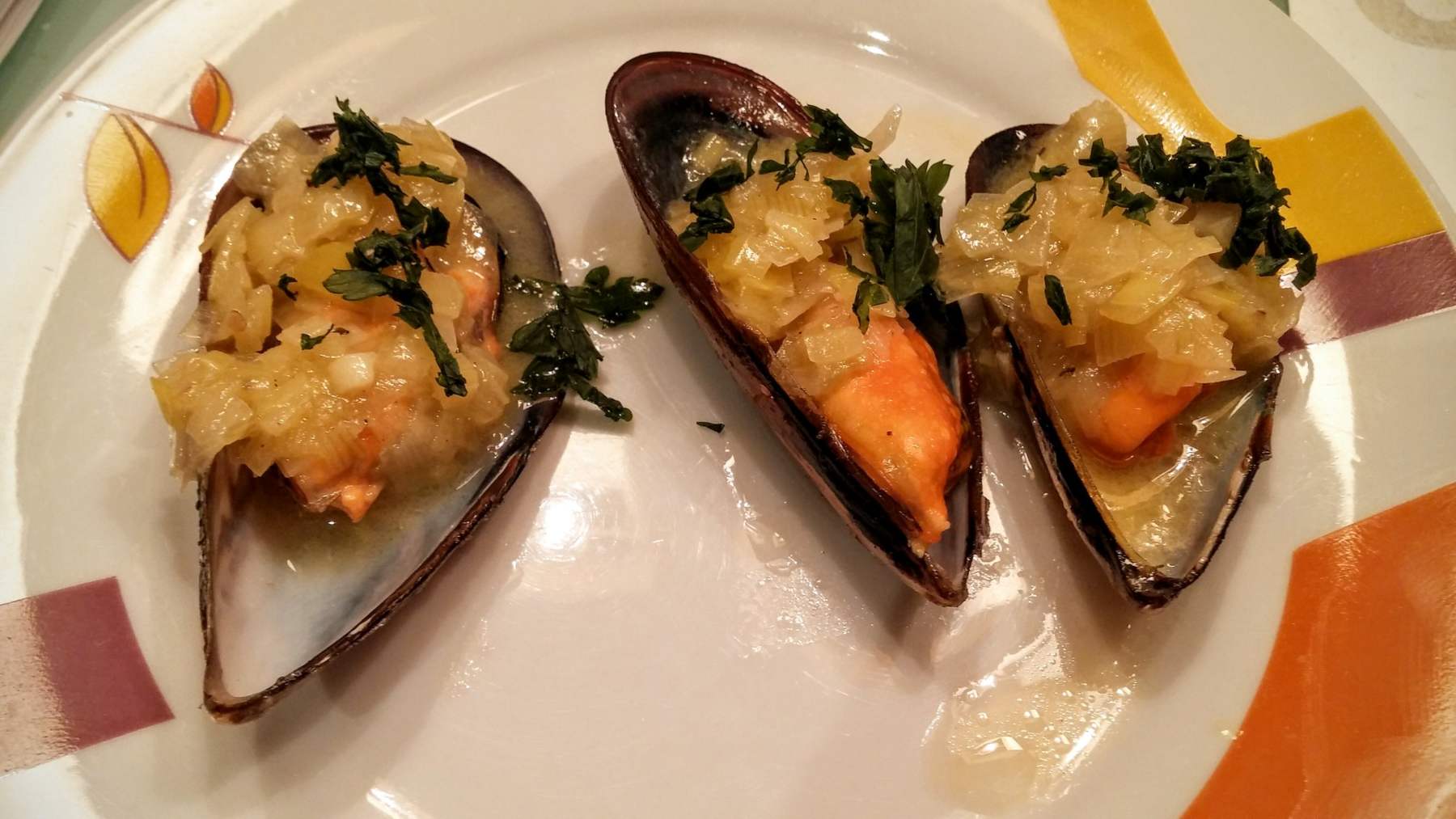 Vinagreta de puerros con mejillones, receta casera