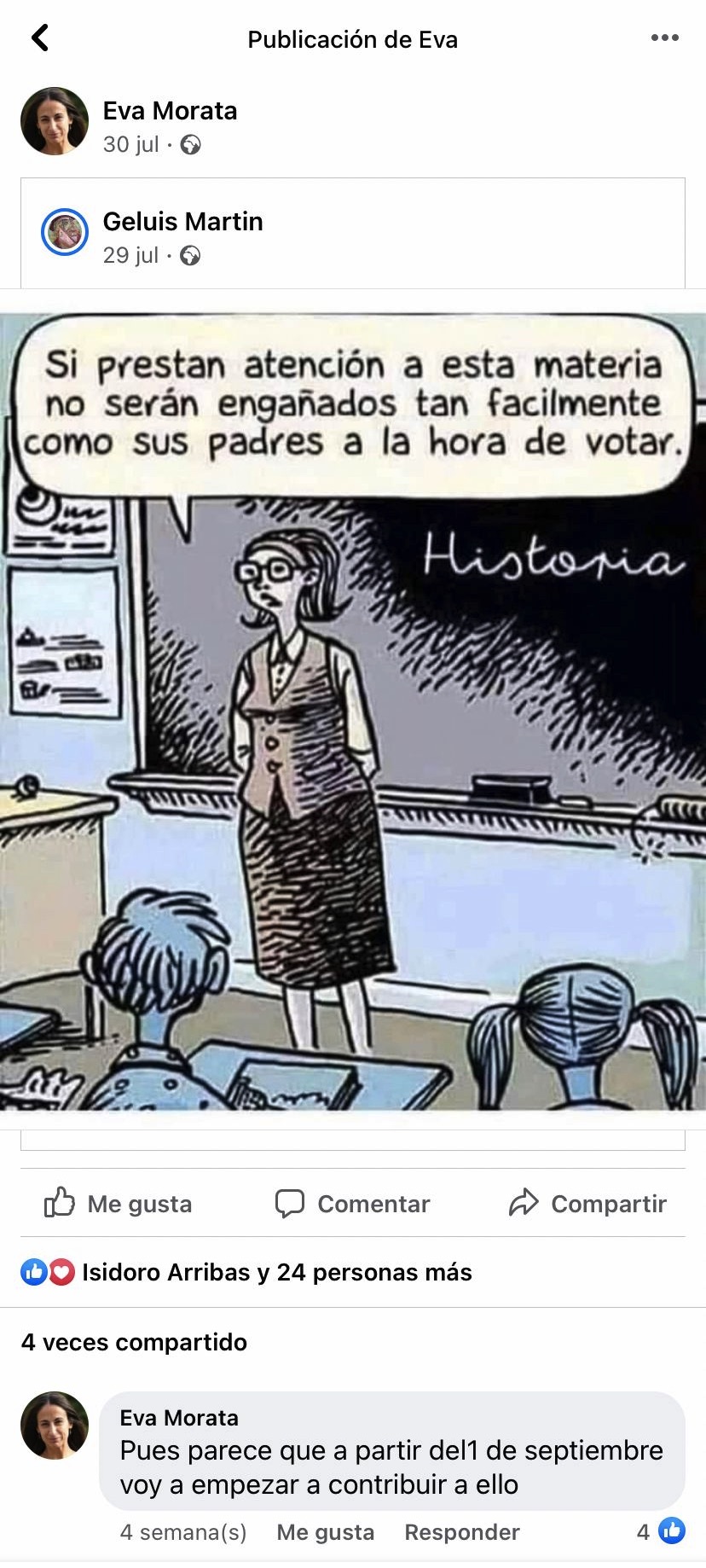 Una profesora de Podemos presume de adoctrinar a sus alumnos: «Así no os engañarán al votar»