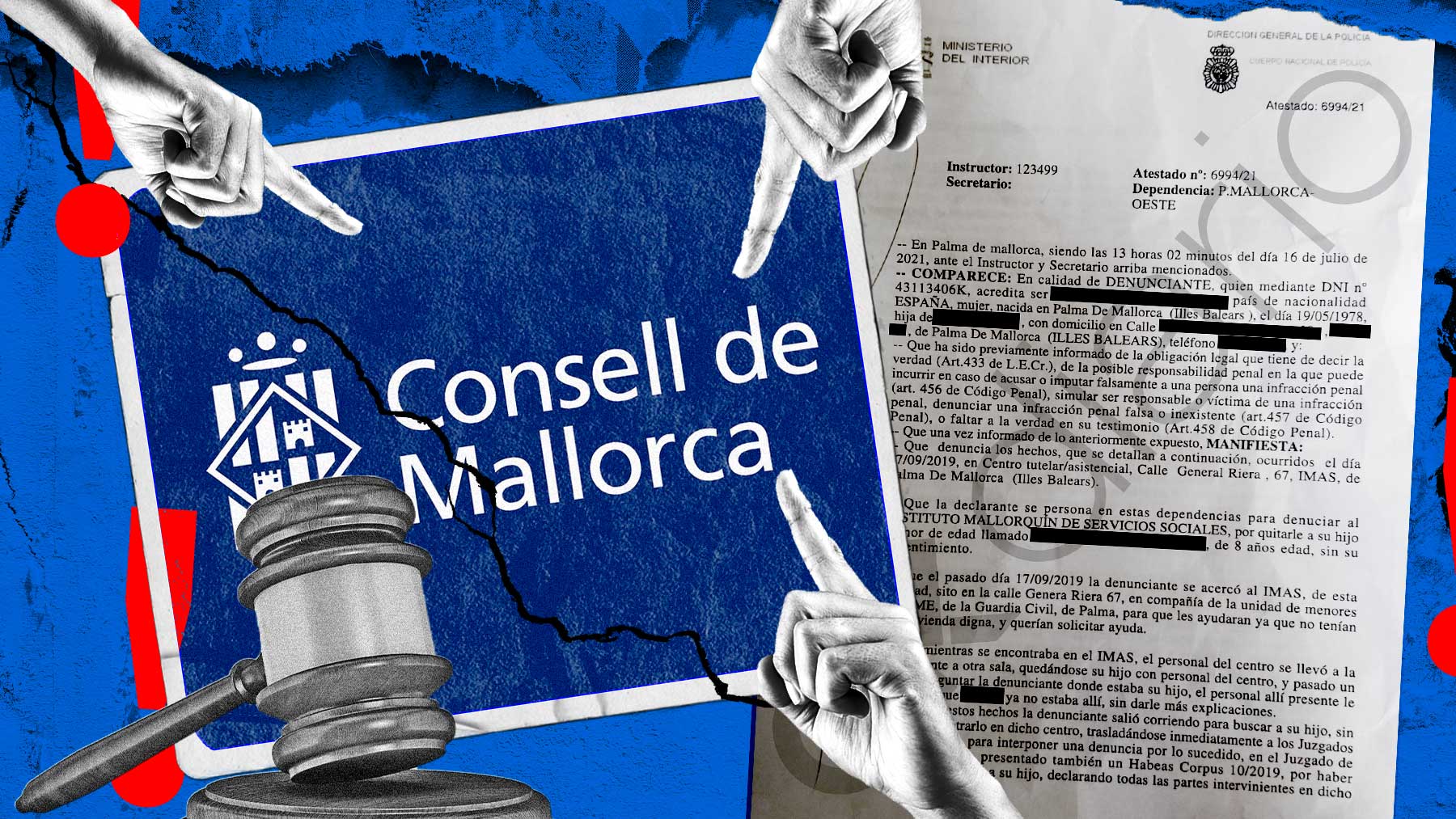 La denuncia interpuesta contra el Consell de Mallorca.
