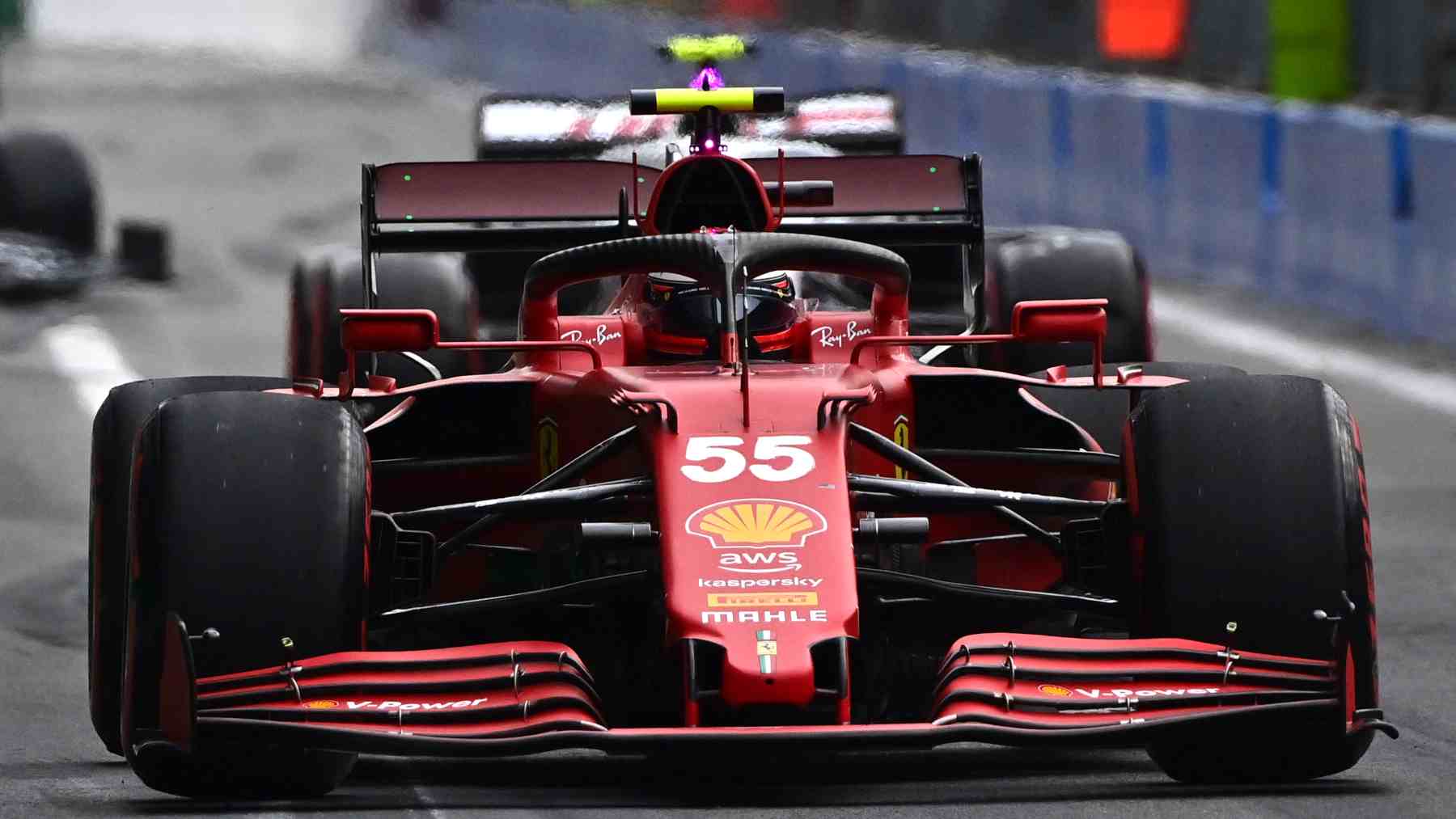 Carlos Sainz en la sesión de clasificación del GP de Italia. (AFP)