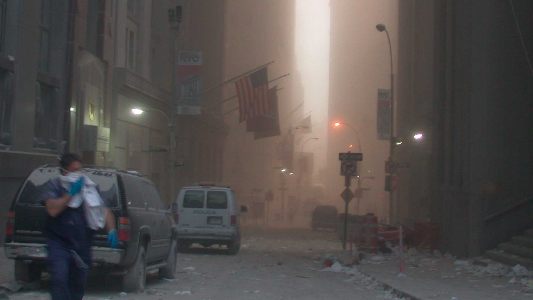 Fotografía inédita: Zona cero del 11 de septiembre de 2001, después del colapso de las Torres Gemelas, tomada por un empleado del Servicio Secreto. Foto: @SecretService