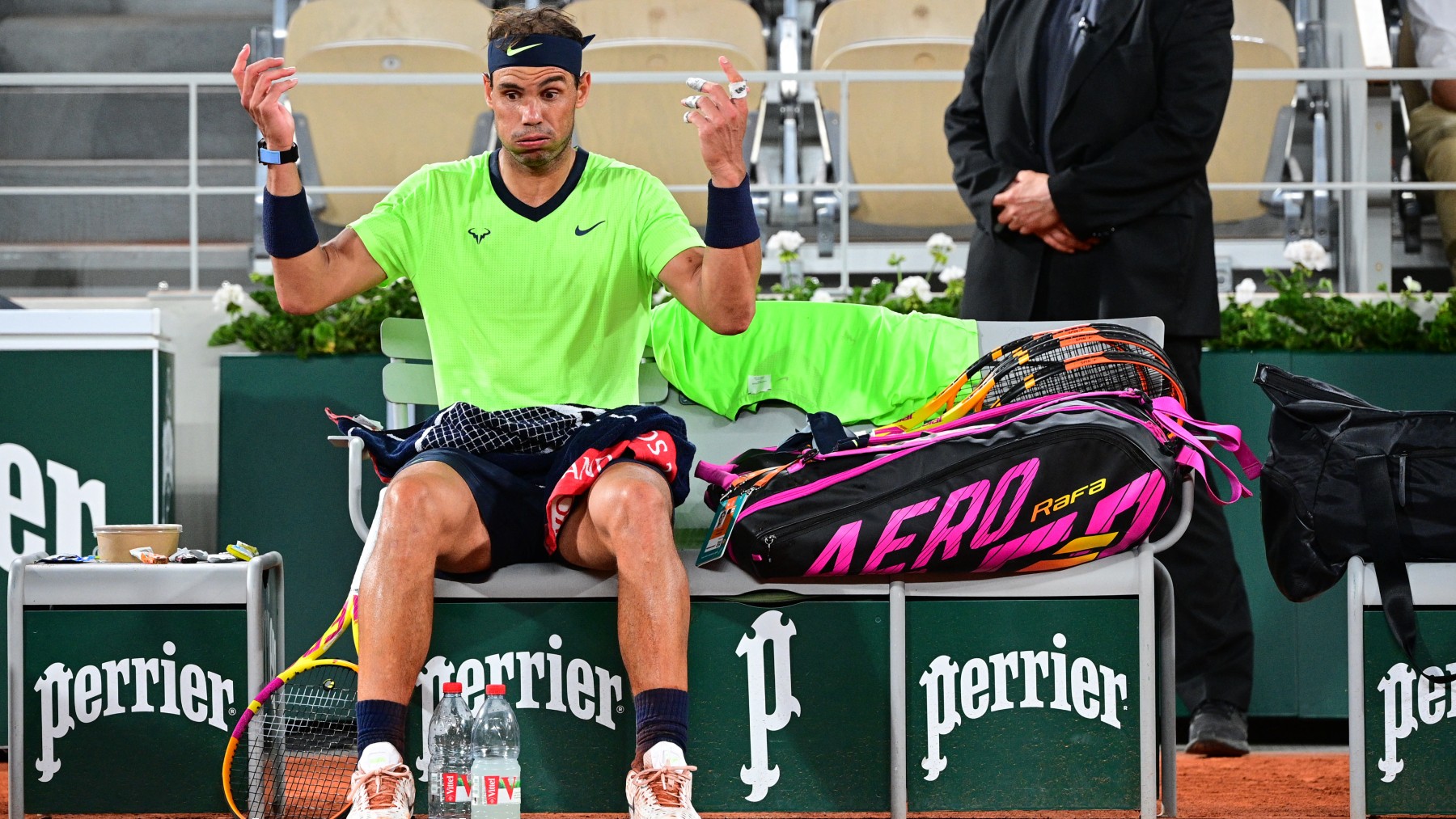 Rafael Nadal, en la semifinal de Roland Garros. (AFP)
