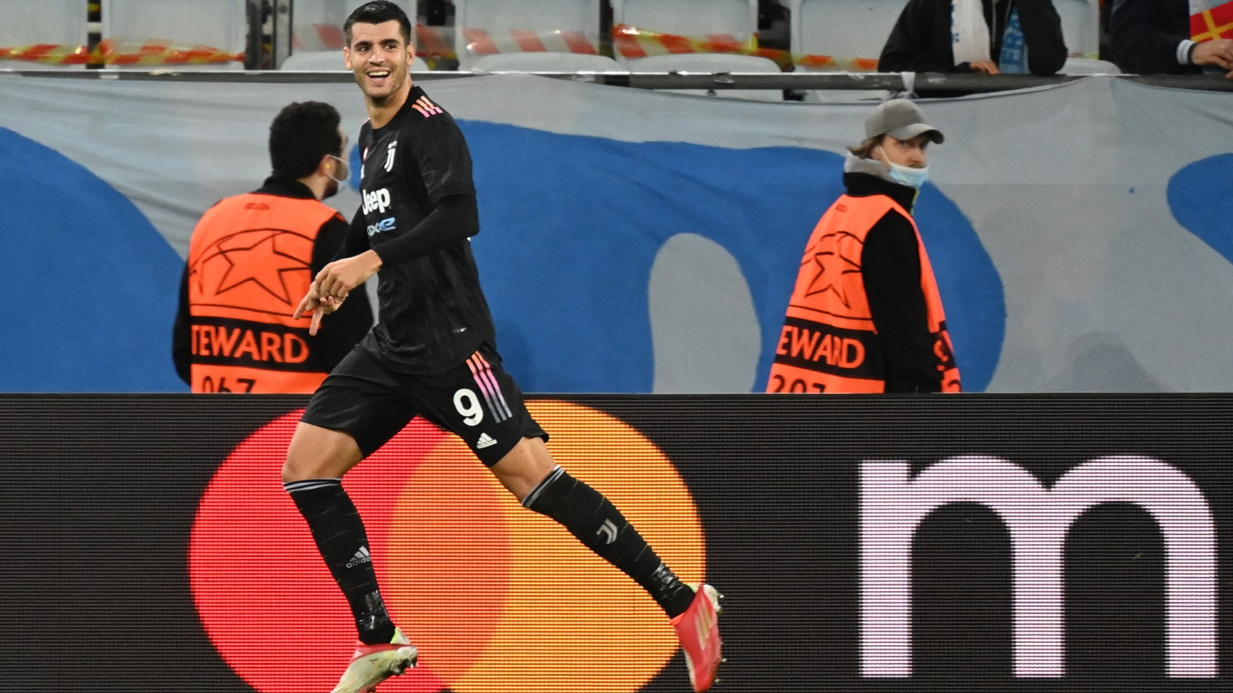 Morata celebra un gol con la Juventus. (AFP)