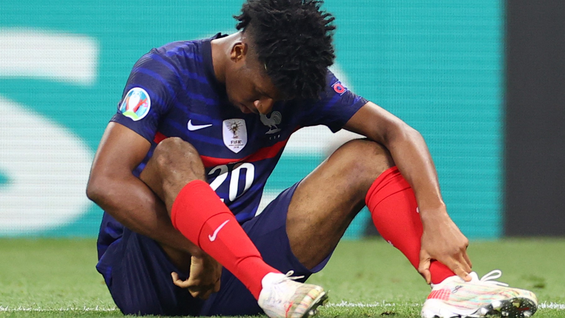 Kingsley Coman, en un partido contra Francia. (AFP)