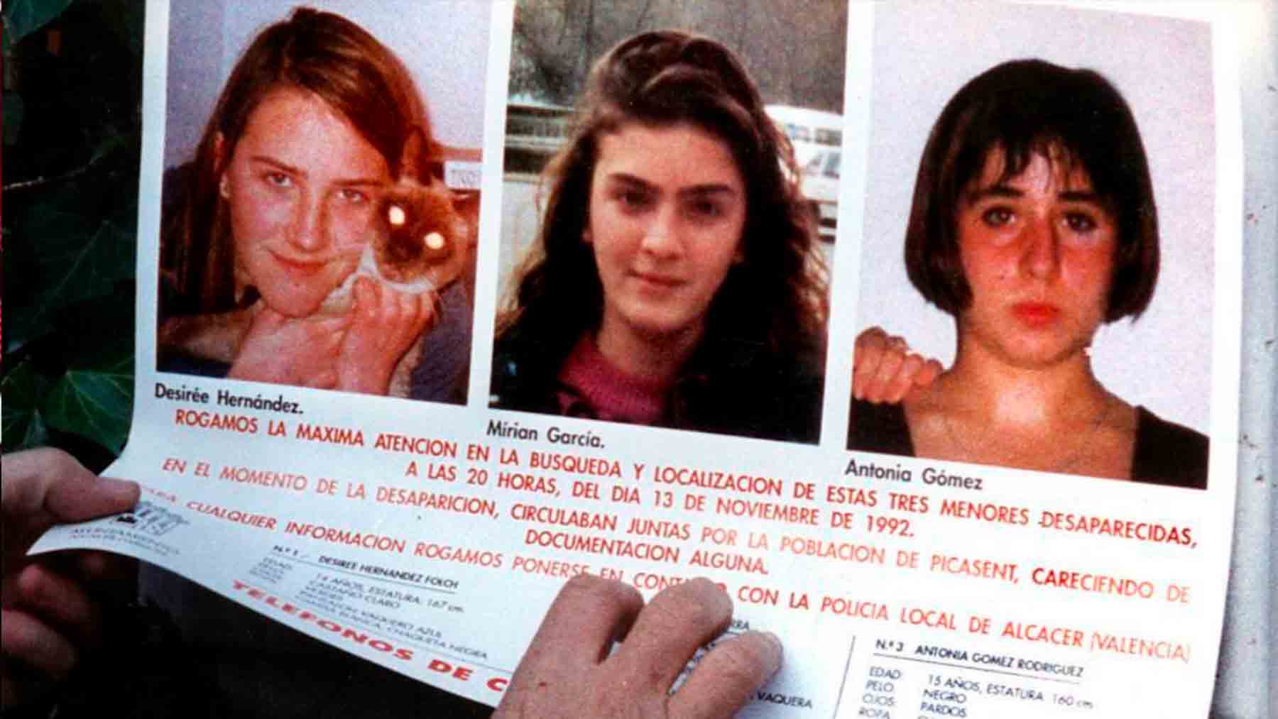 Las tres menores asesinadas en Alcàsser.