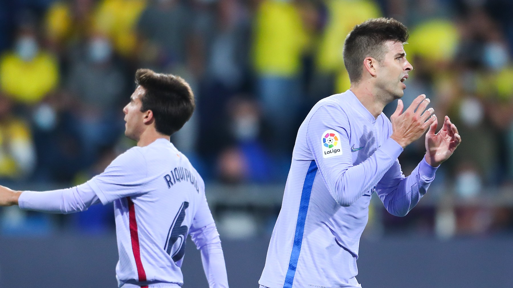 Piqué, ante el Cádiz (Getty).