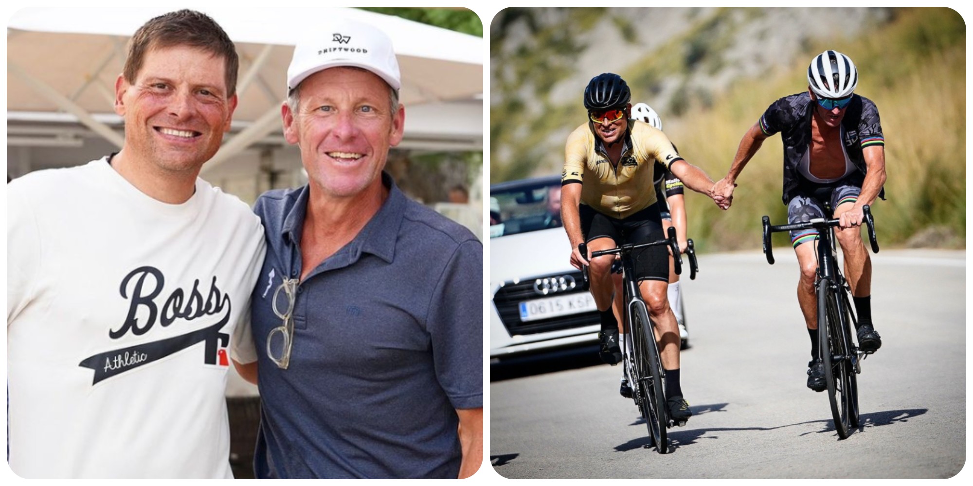 Jan Ullrich, junto a Lance Armstrong.