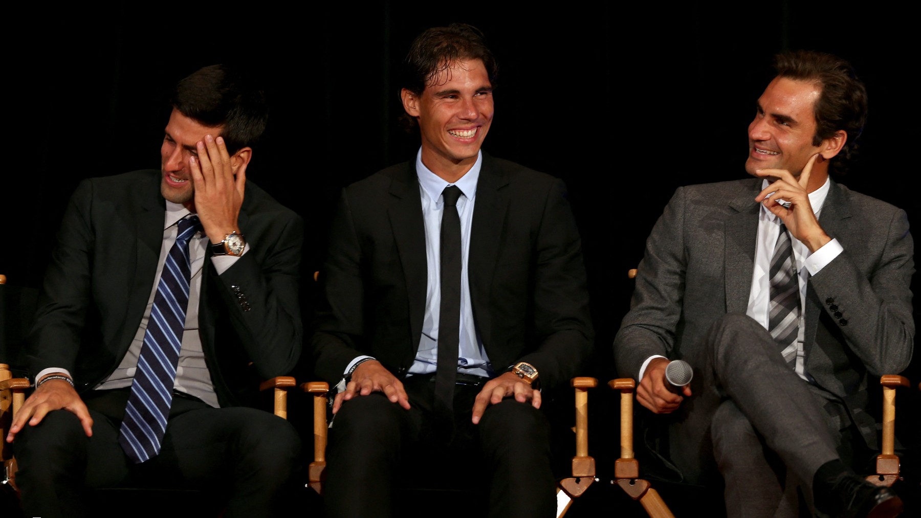 Djokovic, Nadal y Federer. (AFP)