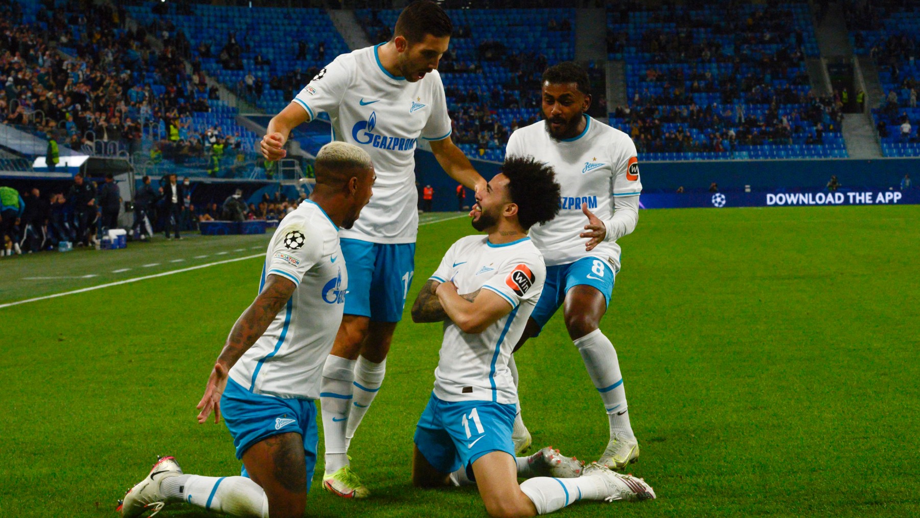El Zenit celebra un gol. (AFP)