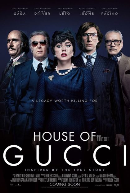 La familia Gucci se reúne en el cartel final de la película: Nunca has visto tantas nominaciones al Oscar en una imagen
