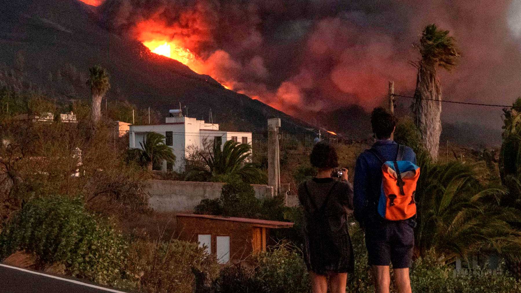 Erupción del volcán de La Palma. Foto: EFE