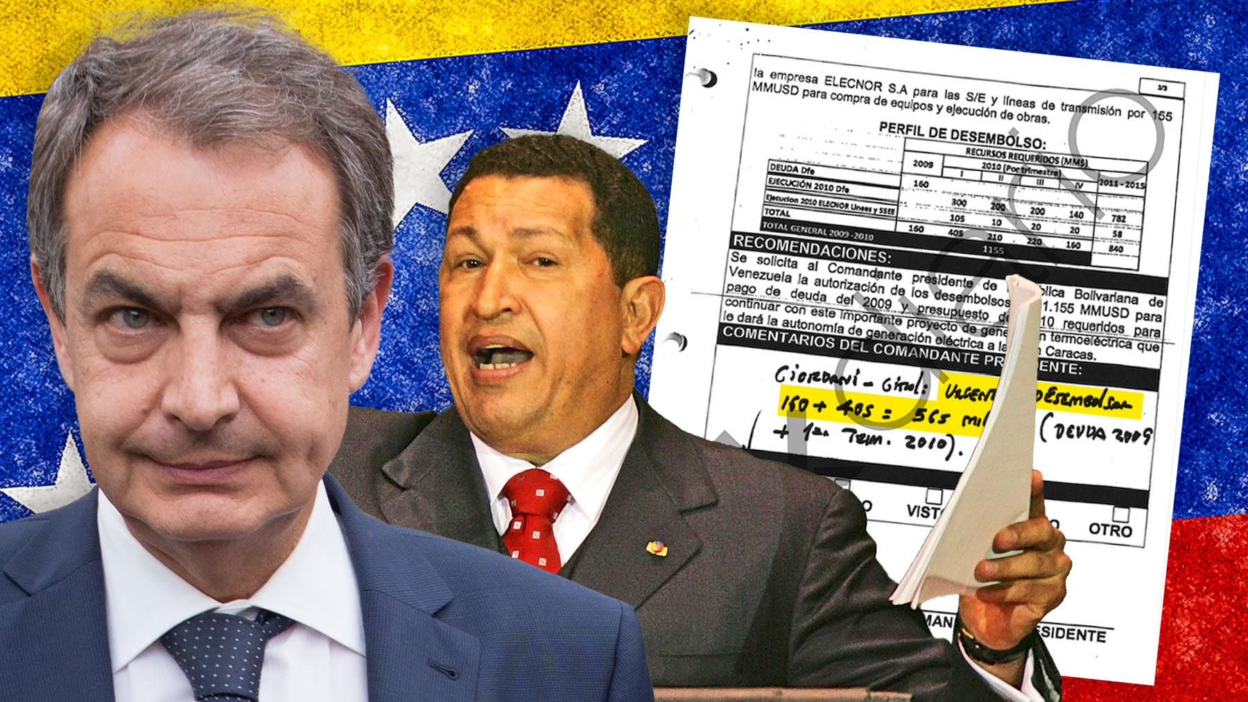 Hugo Chávez desvió dinero para empresas españolas en la época de Zapatero