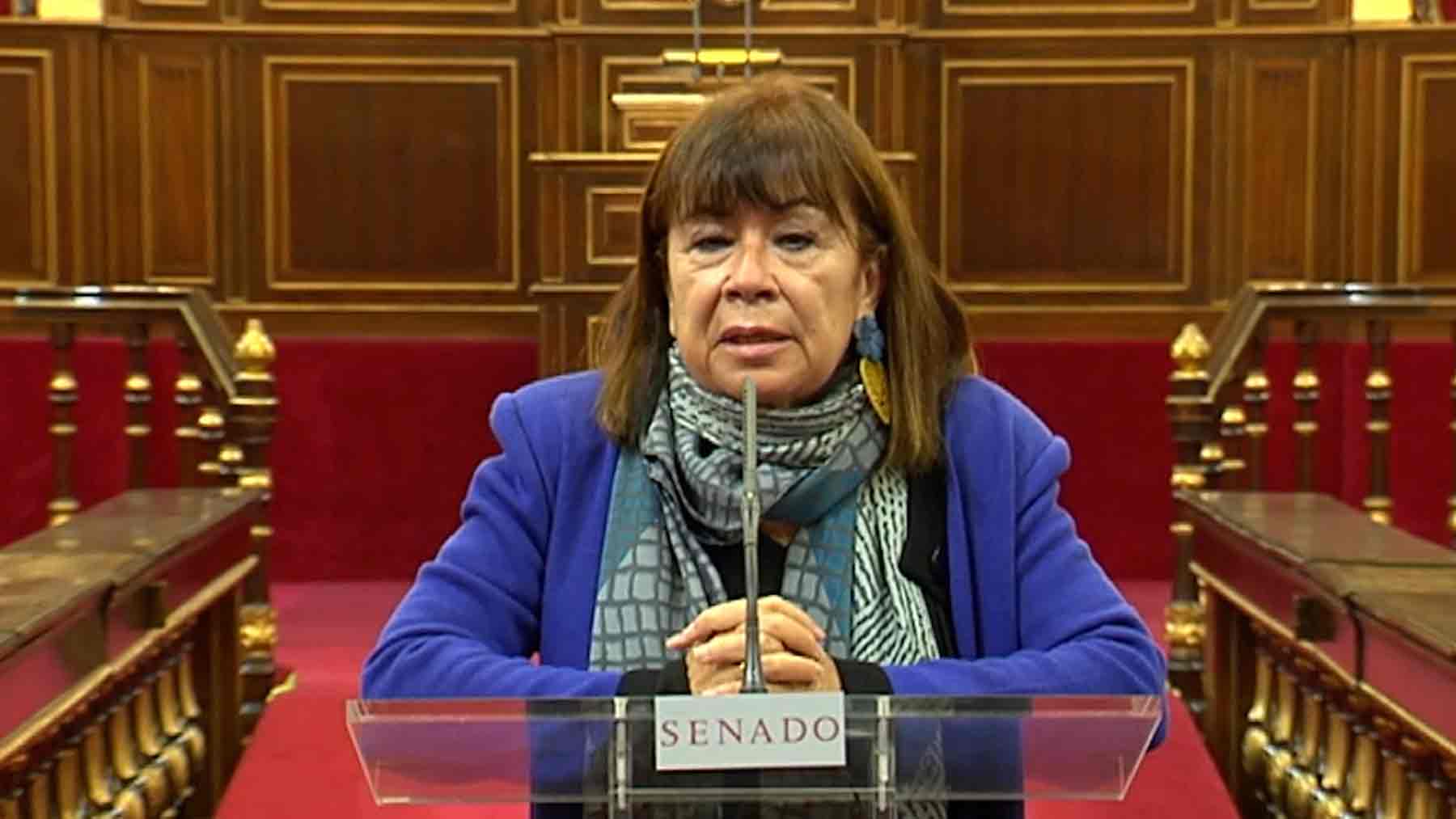 La vicepresidenta primera del Senado, Cristina Narbona, sobre el despacho nuevo de Simancas.