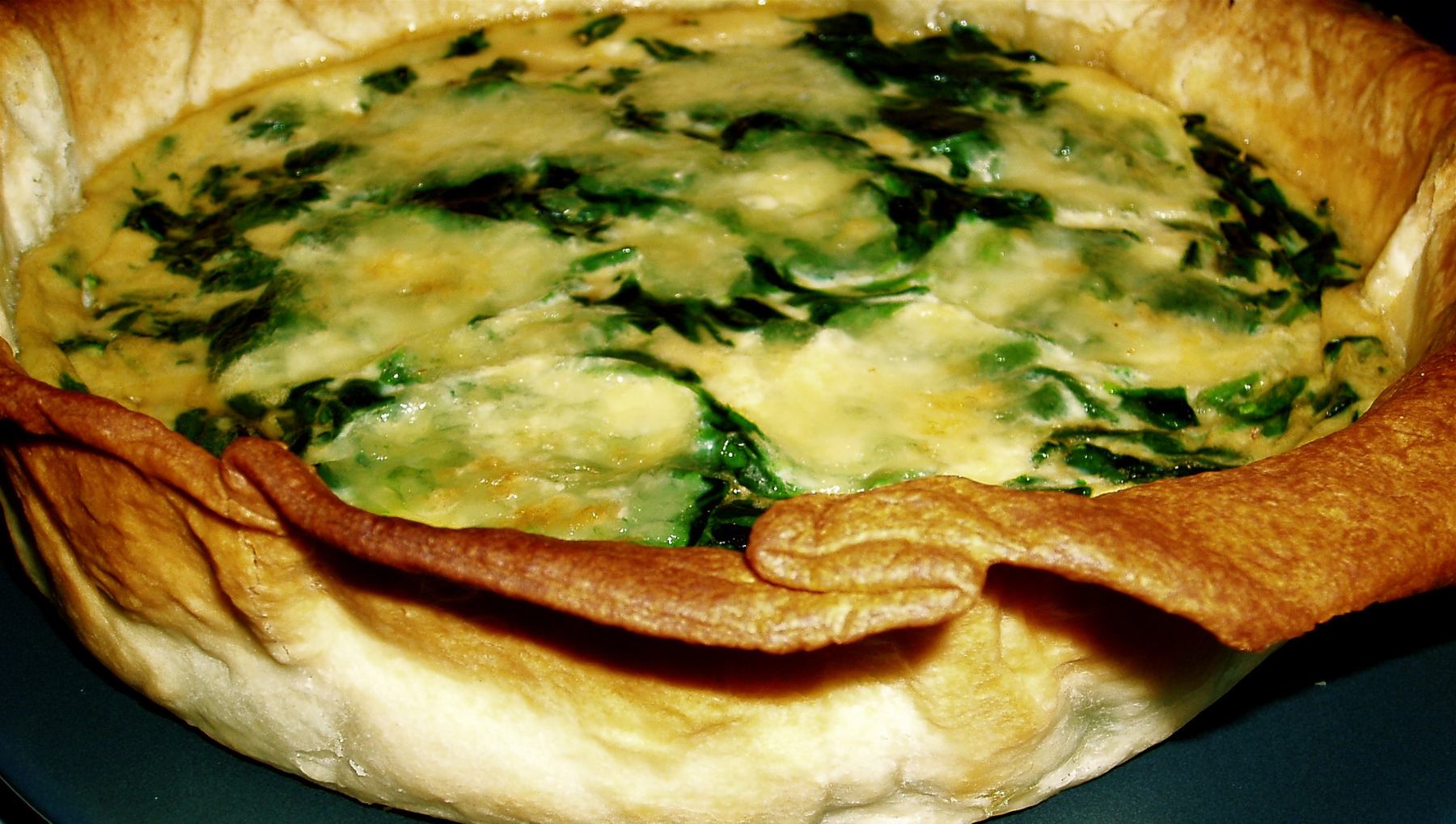 Quiché de espinaca