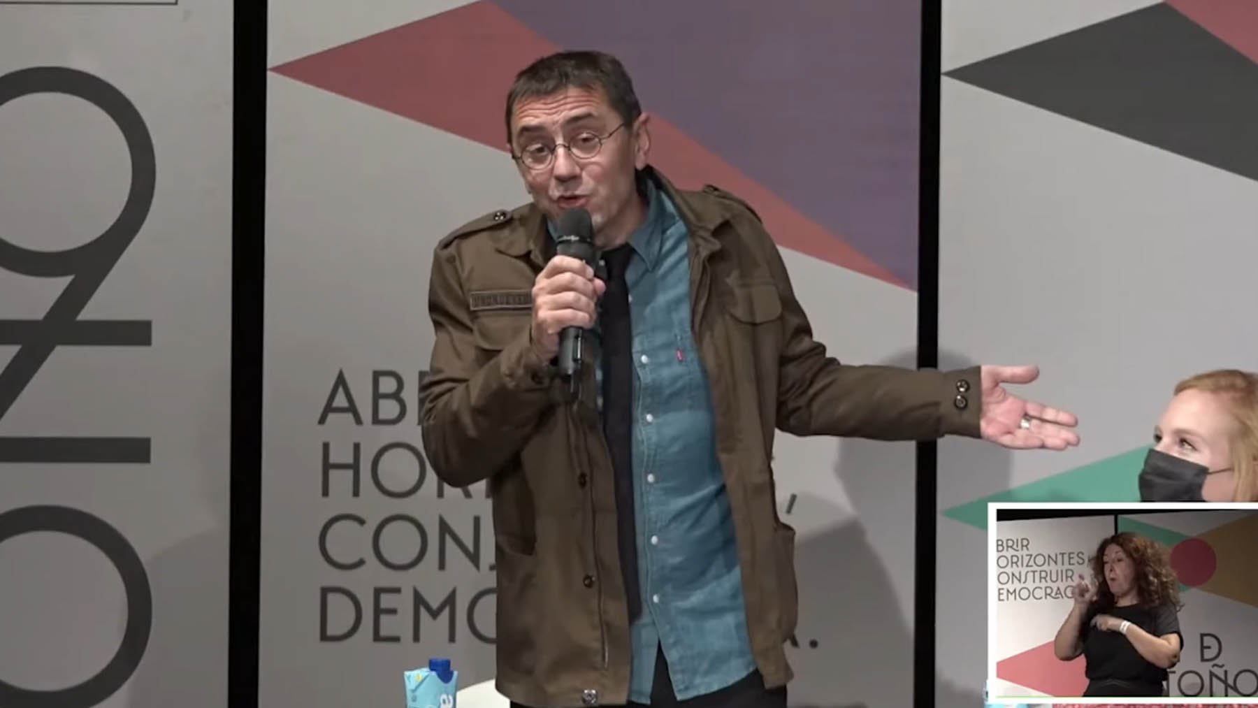 Juan Carlos Monedero en la ‘Uni de Otoño de Podemos’.