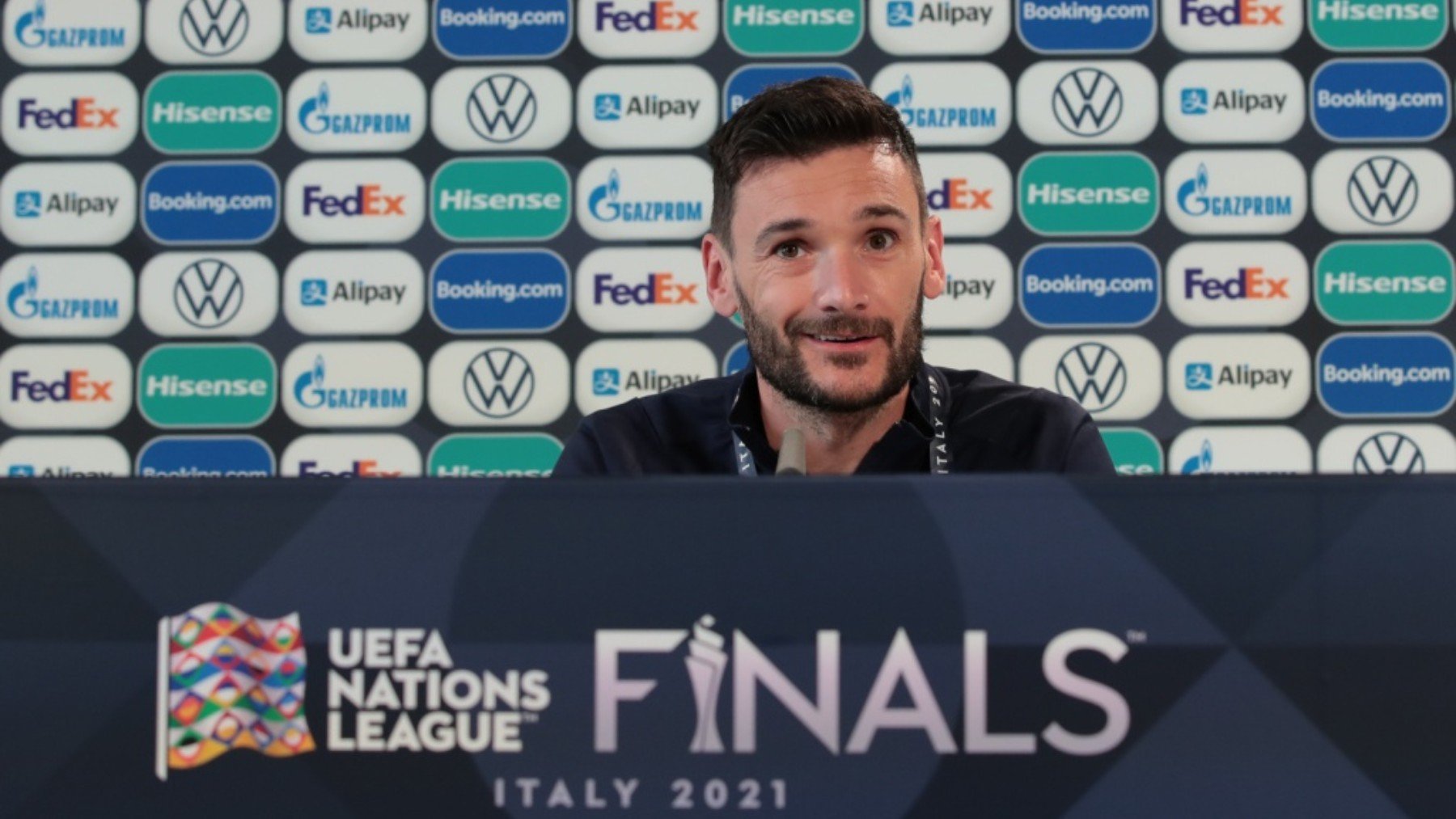 Hugo Lloris durante una rueda de prensa. (UEFA)
