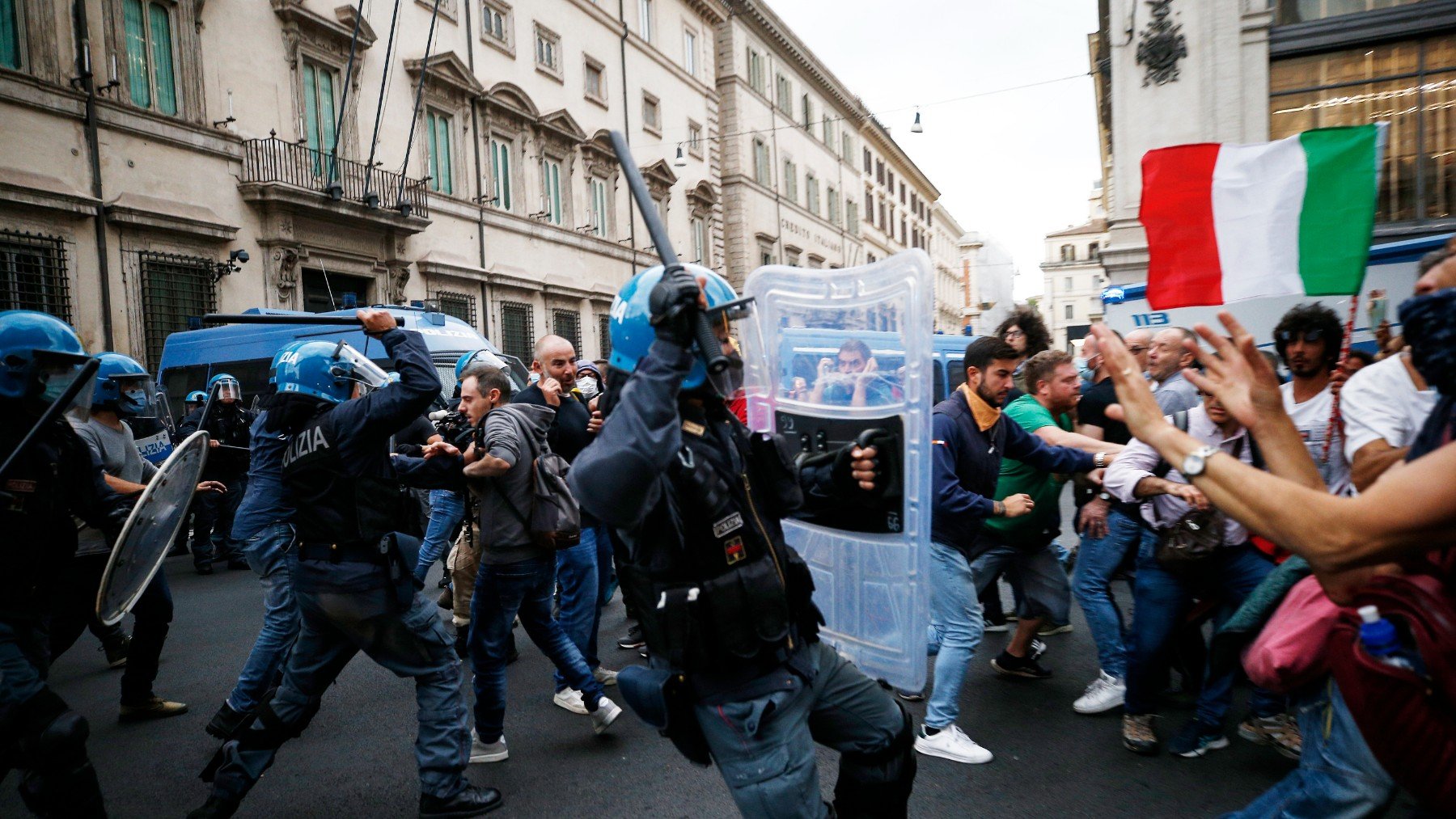 Disturbios en Roma.
