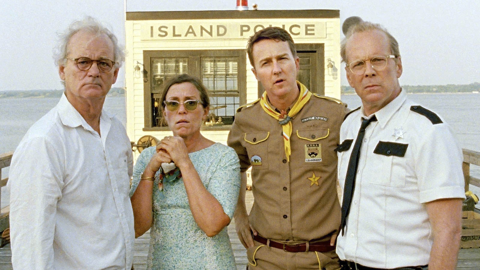 Bill Murray (Izquierda) en «Moonrise Kingdom» (Focus features)