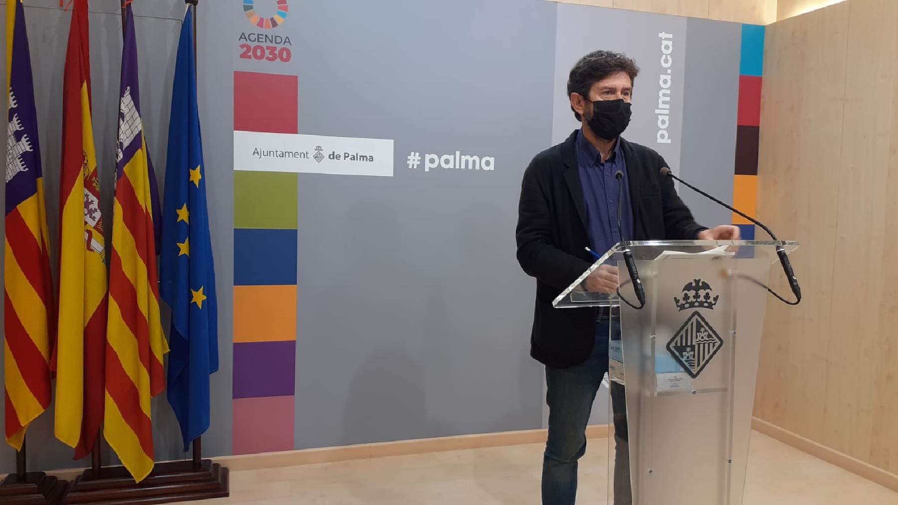 El portavoz del Ayuntamiento de Palma, Alberto Jarabo (Unidas Podemos).