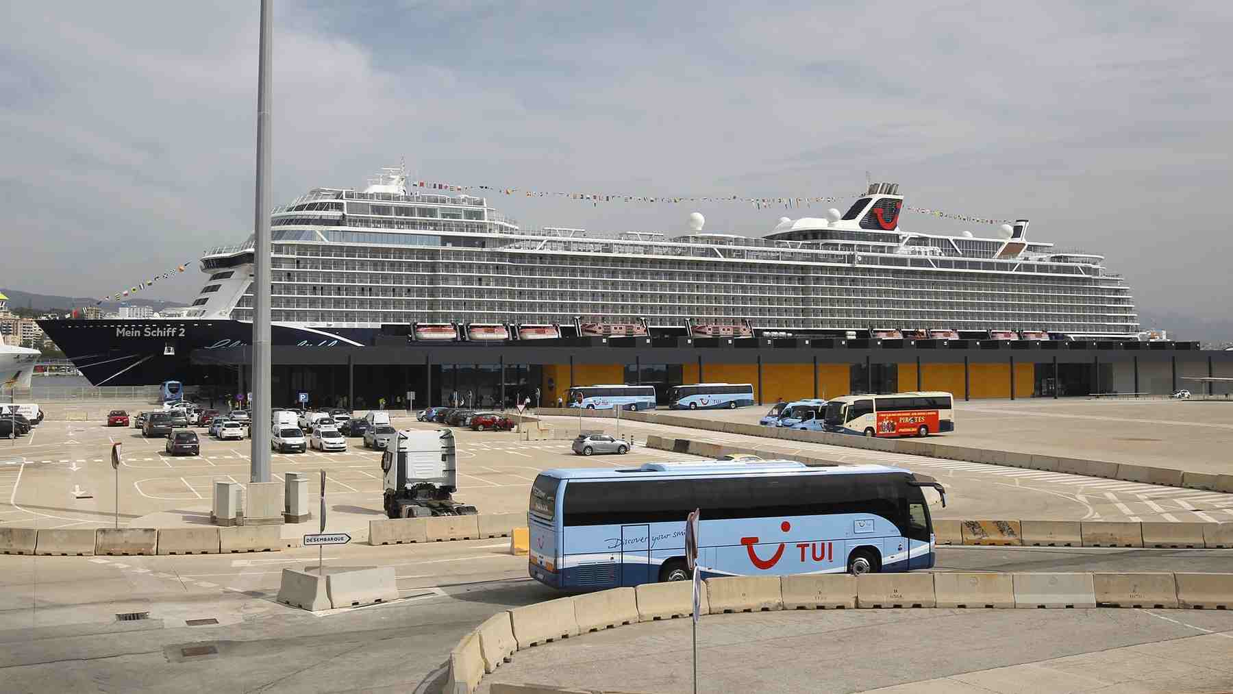 Crucero atracado en el puerto de Palma. Foto: Europa Press.
