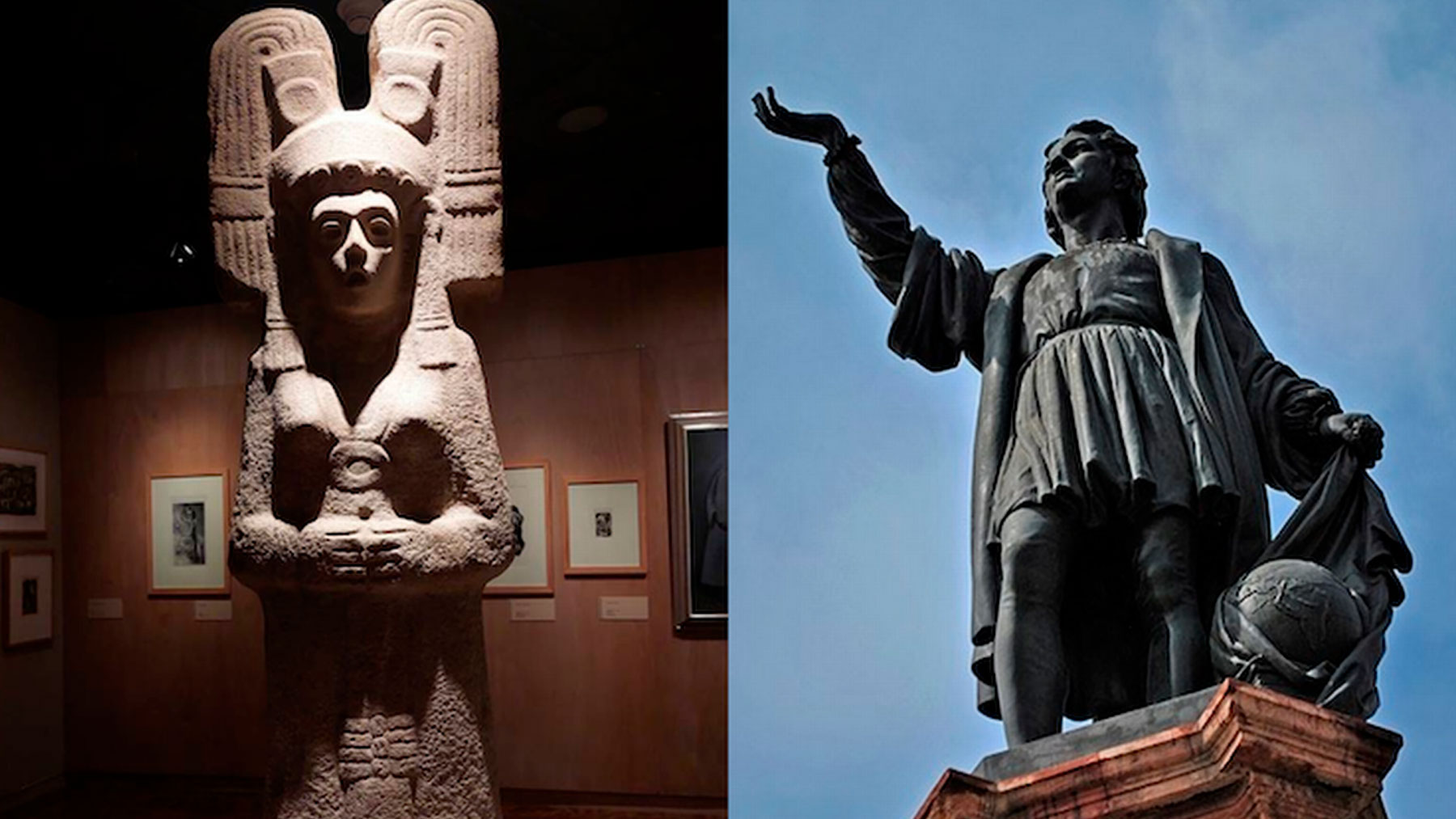 La estatua de la ‘Joven de Amajac’ que sustituirá en la capital de México a la de Cristóbal Colón.