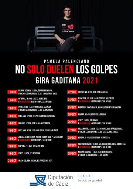 Cartel promocional de la gira gaditana de 'No sólo duelen los golpes'.