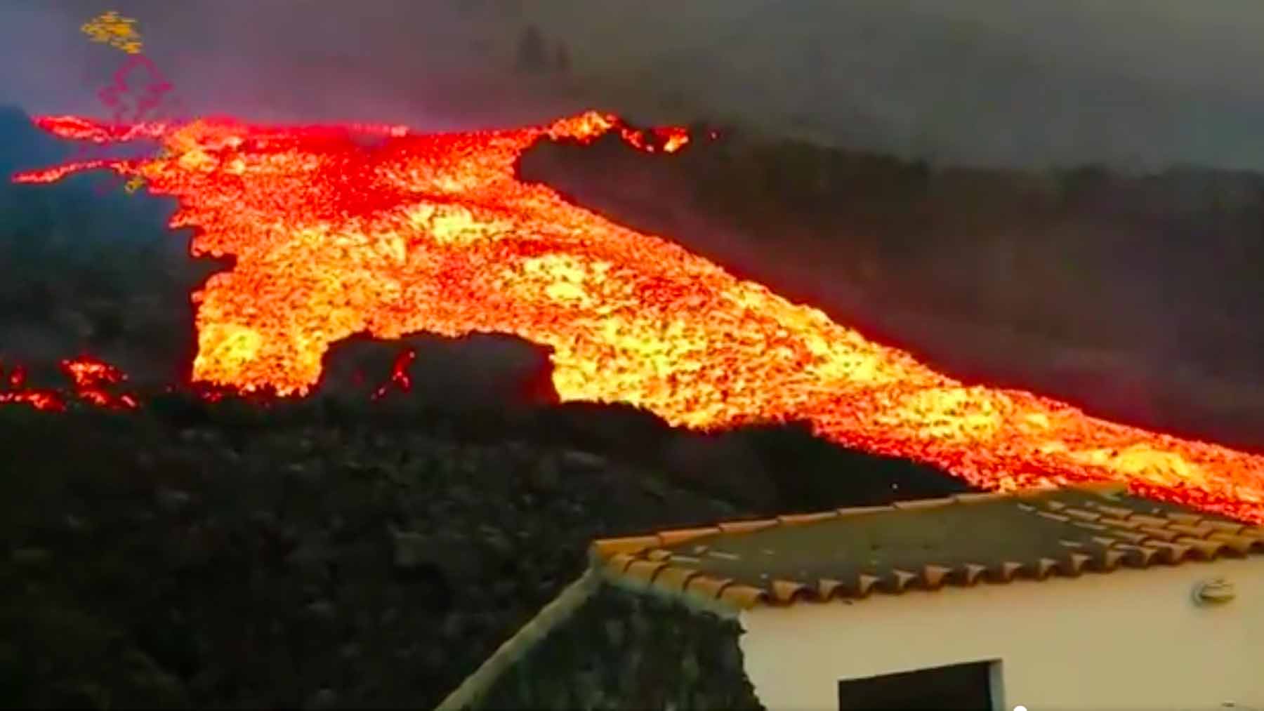 Lava del volcán de La Palma