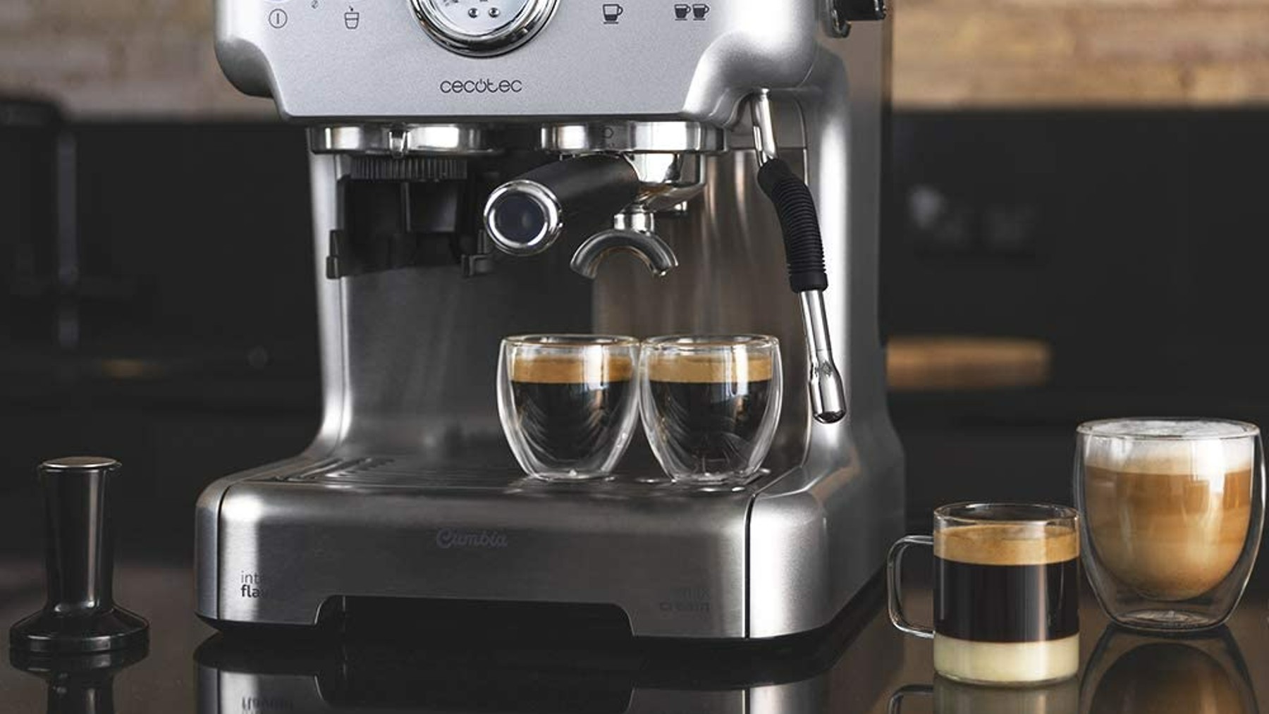 DELONGHI Máquina de café expreso De'Longhi | Portafiltro con acabado de  aluminio | Boquilla de espuma de leche | También para cápsulas | Negro