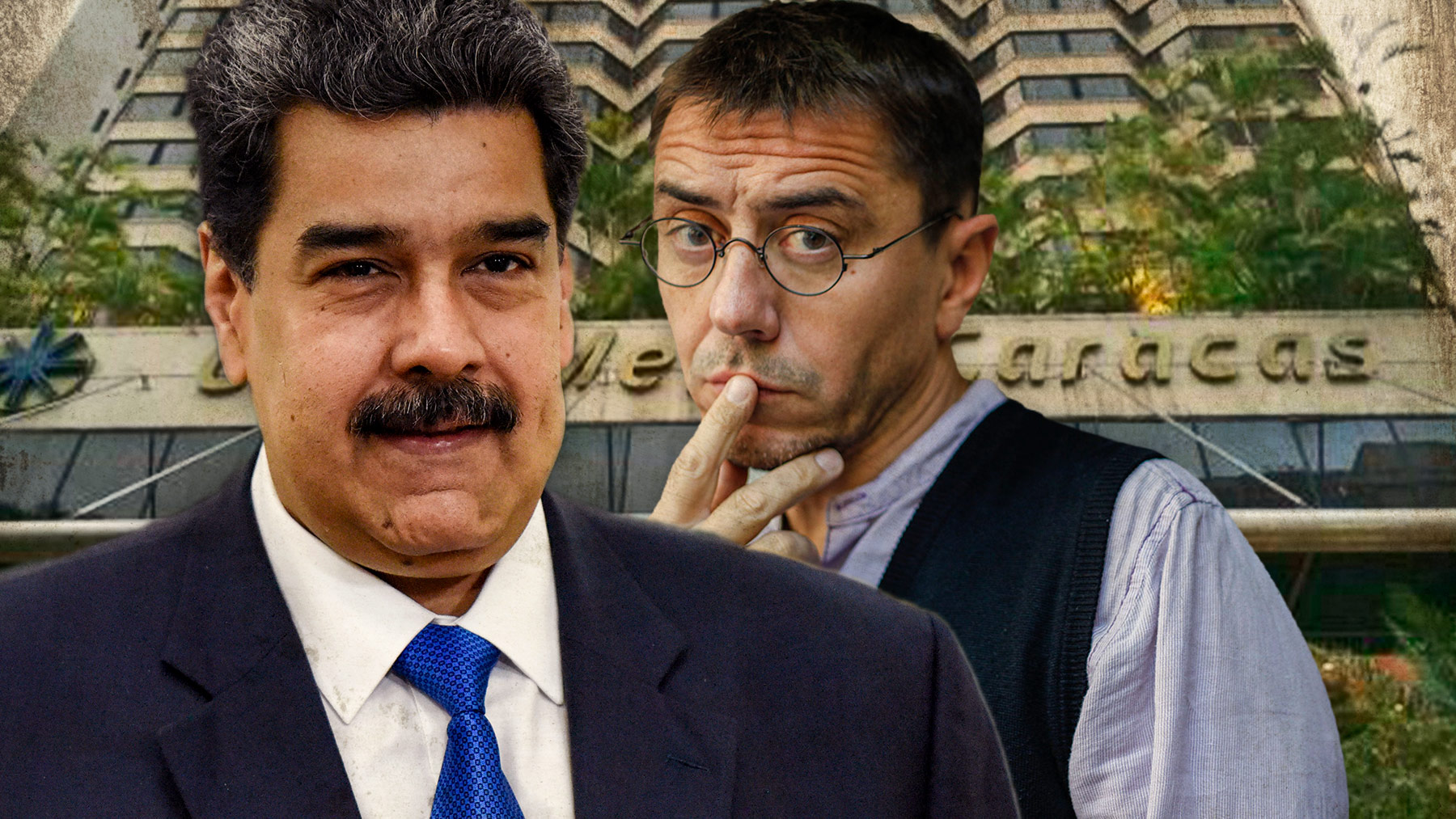 Nicolás Maduro y Juan Carlos Monedero.