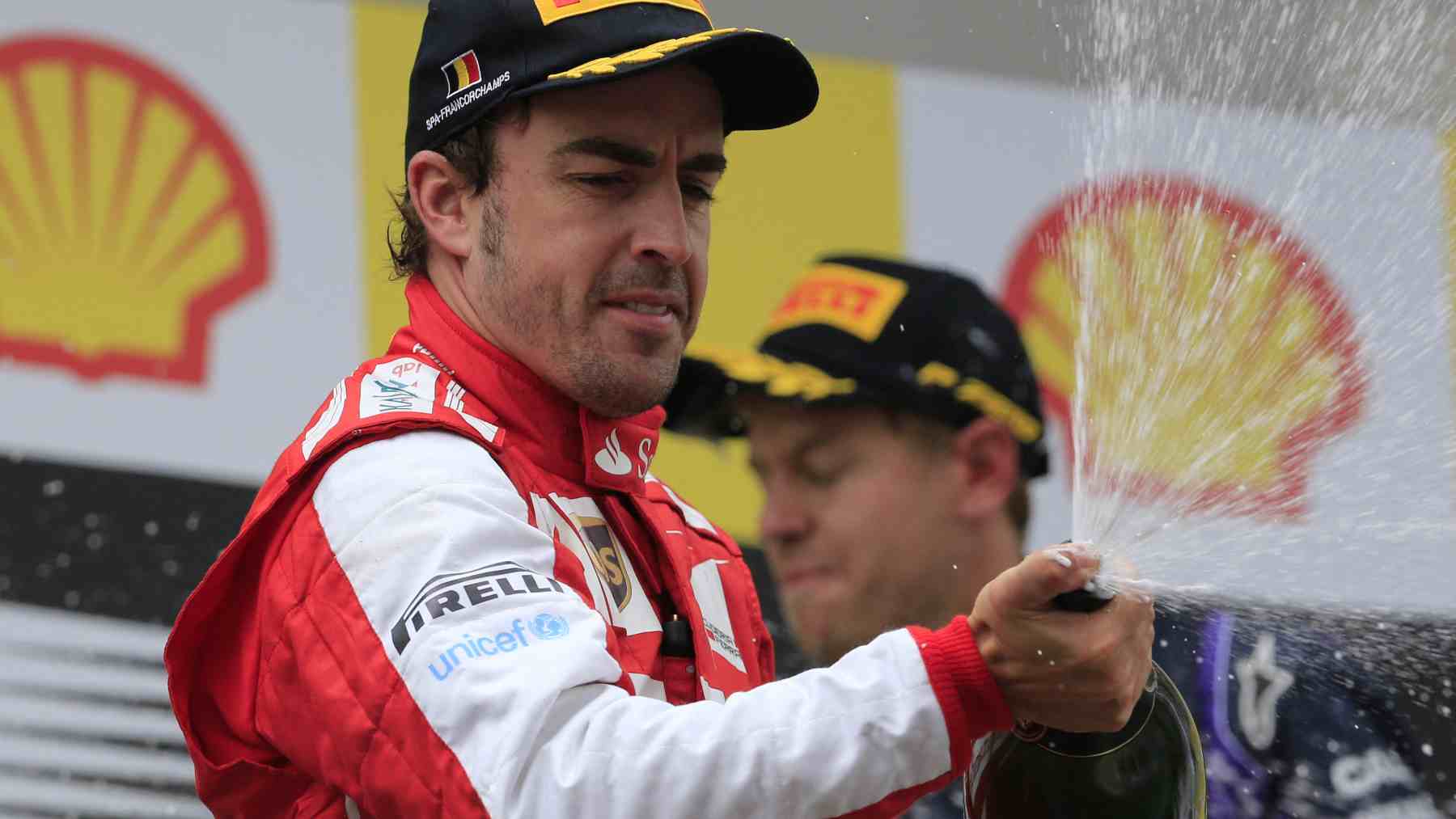 Fernando Alonso con Ferrari. (AFP)