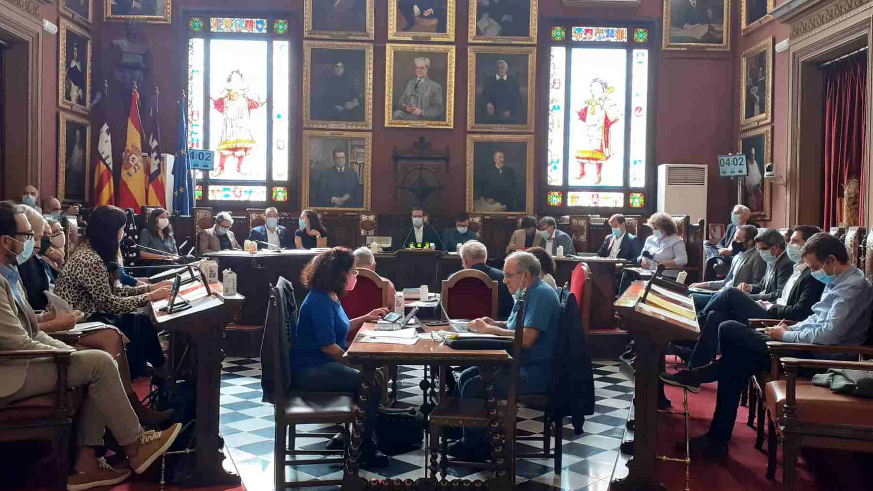 Salón de plenos del Ayuntamiento de Palma.