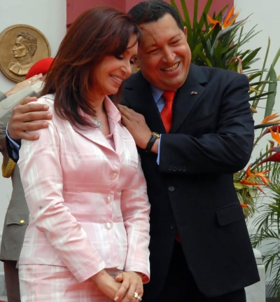 Hugo Chávez y Cristina Kirchner