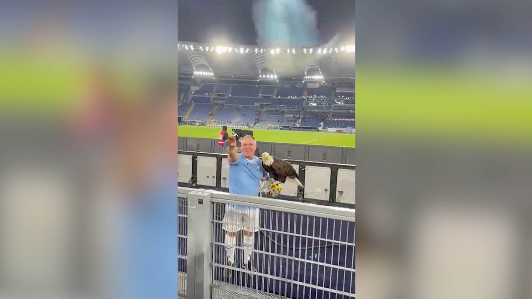 El halconero español del Lazio, pillado haciendo el saludo Nazi