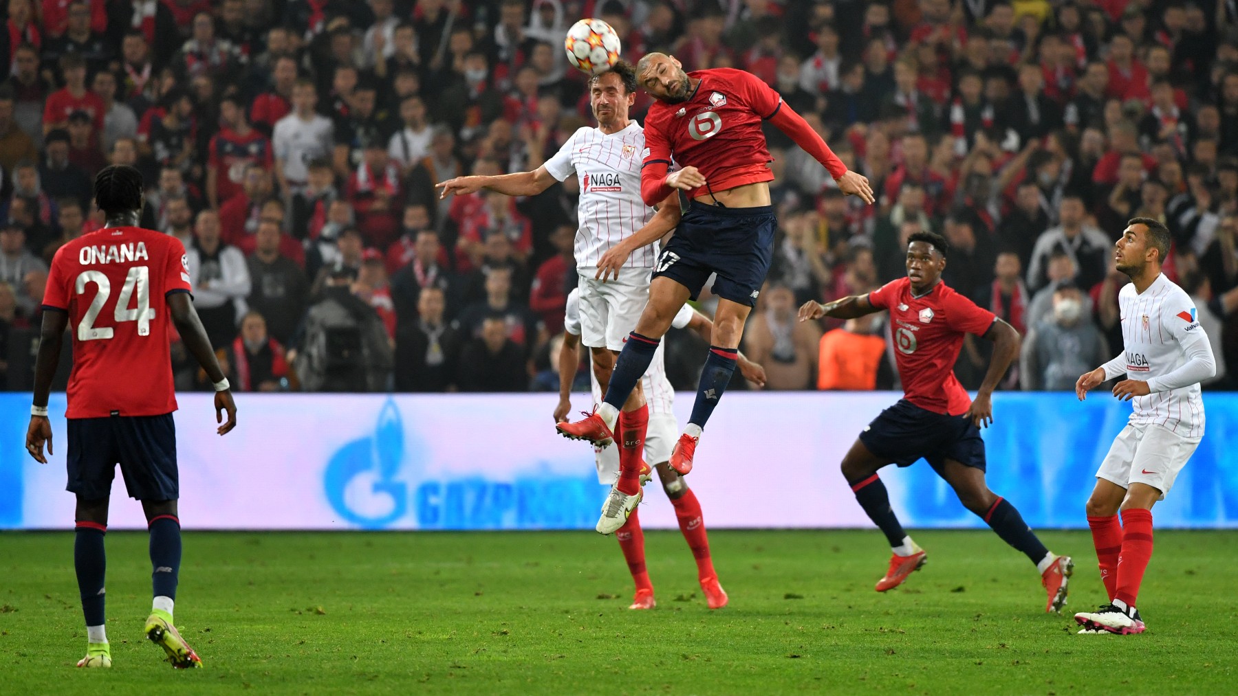 El Lille y el Sevilla empatan a cero. (AFP)