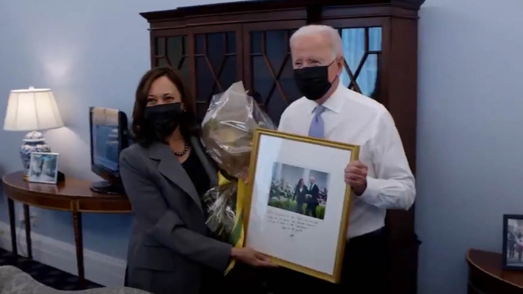 Joe Biden junto a Kamala Harris.