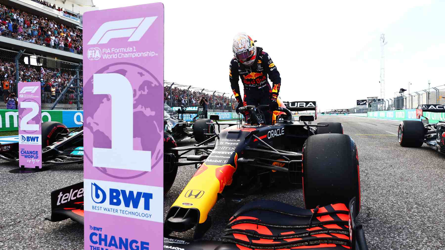 Max Verstappen consigue la pole para el GP de Estados Unidos. (AFP)