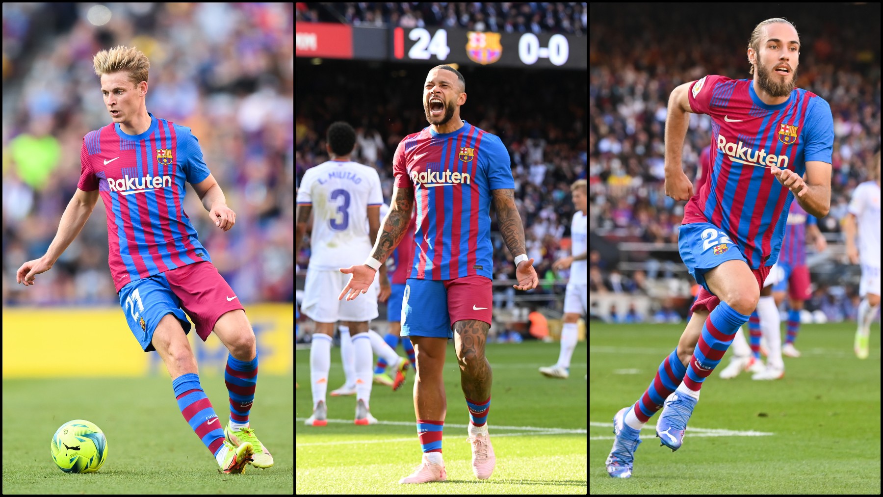 Los señalados del Barcelona en el Clásico. (Getty / AFP)