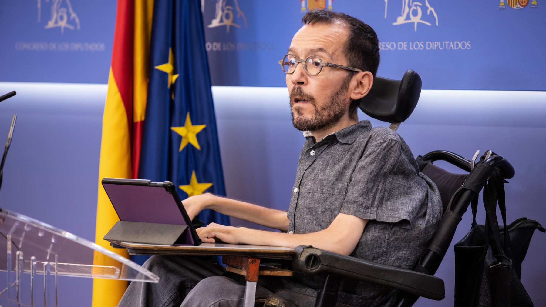 El portavoz de Podemos en el Congreso, Pablo Echenique. (Foto: Europa Press)