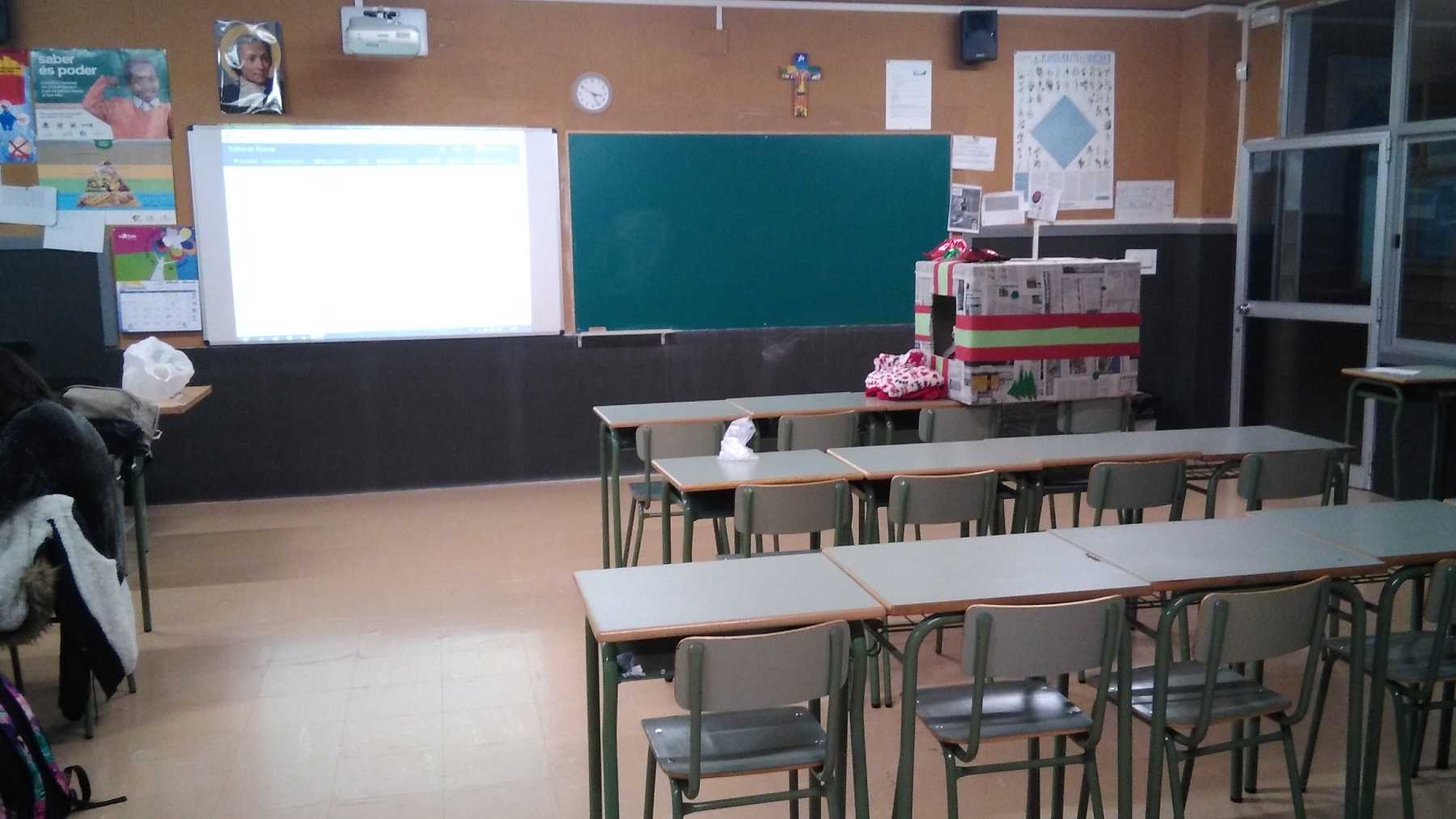 Interior de un aula del Colegio La Salle de Palma.