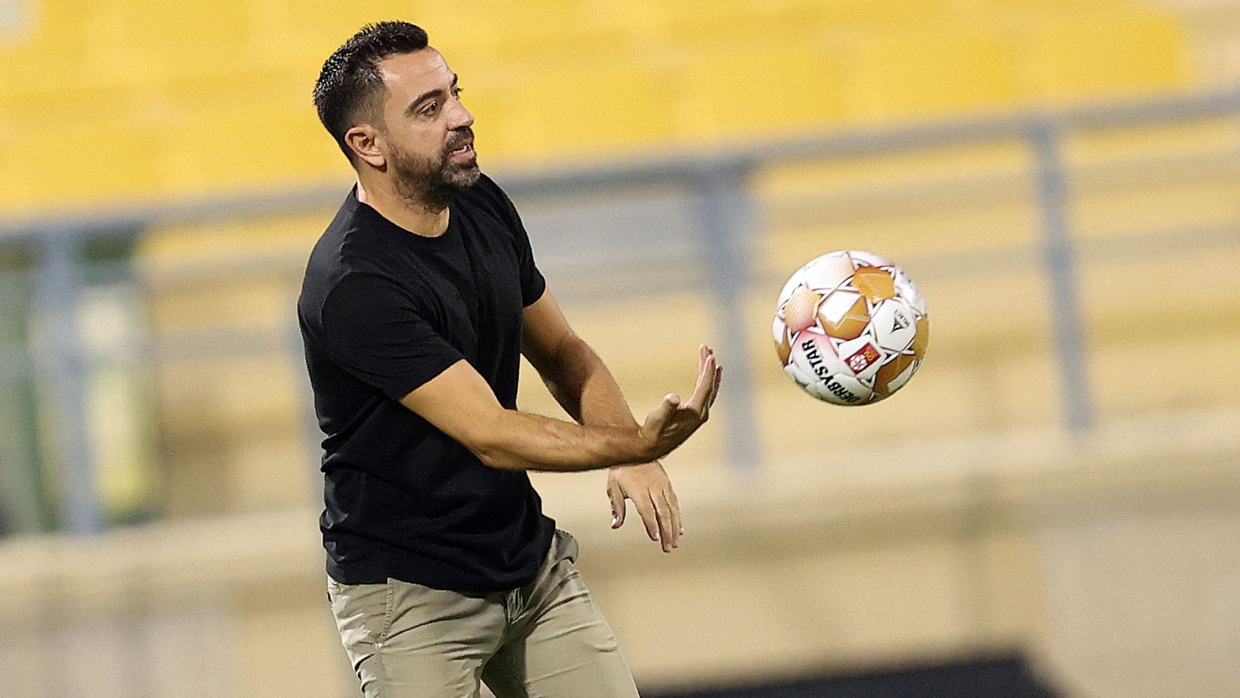 Xavi Hernández, durante la final de la Amir Cup con el Al Sadd. (@AlsaddSC)