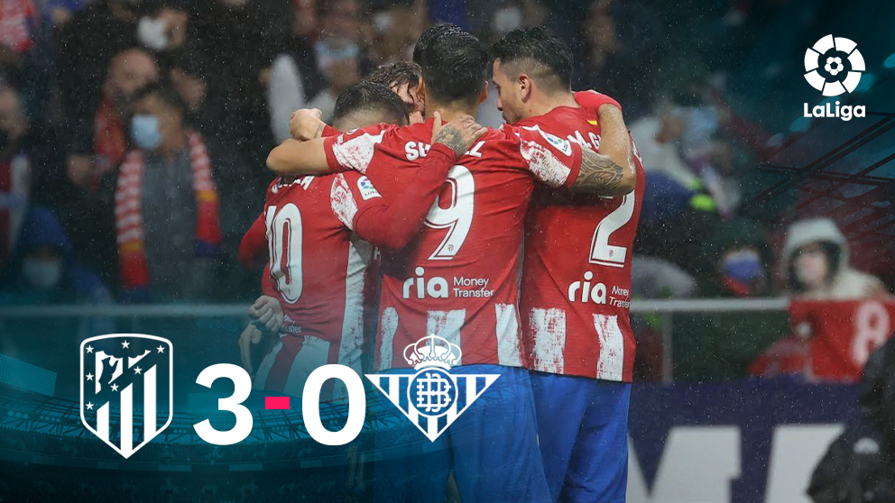 El Atlético de Madrid se impuso por 3-0 al Betis.