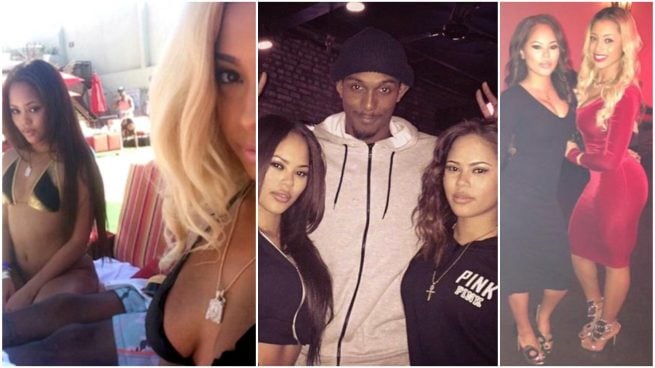 Lou Williams y sus dos mujeres.