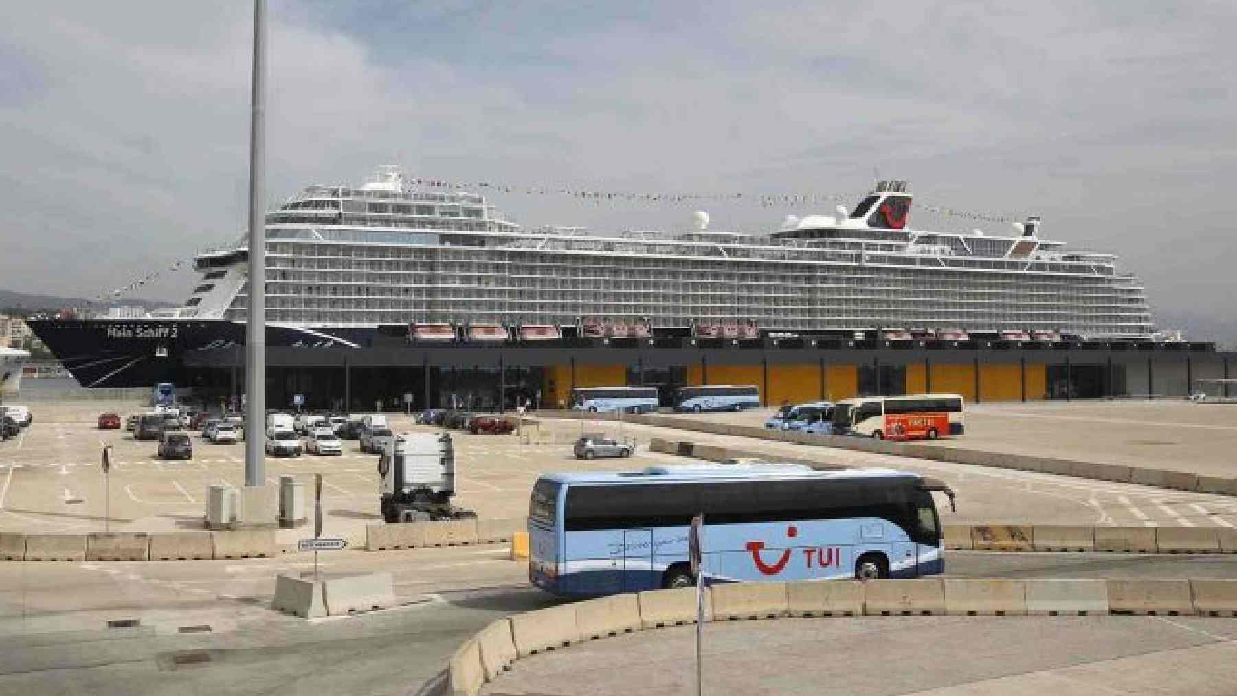 Crucero atracado en el puerto de Palma. Europa Press.