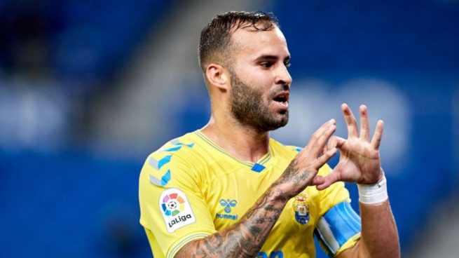 Jesé Rodríguez celebra un tanto.