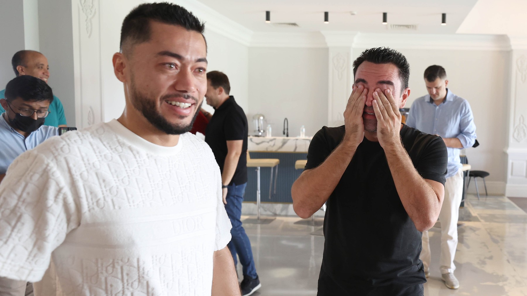 Xavi Hernández en su despedida del Al-Sadd.