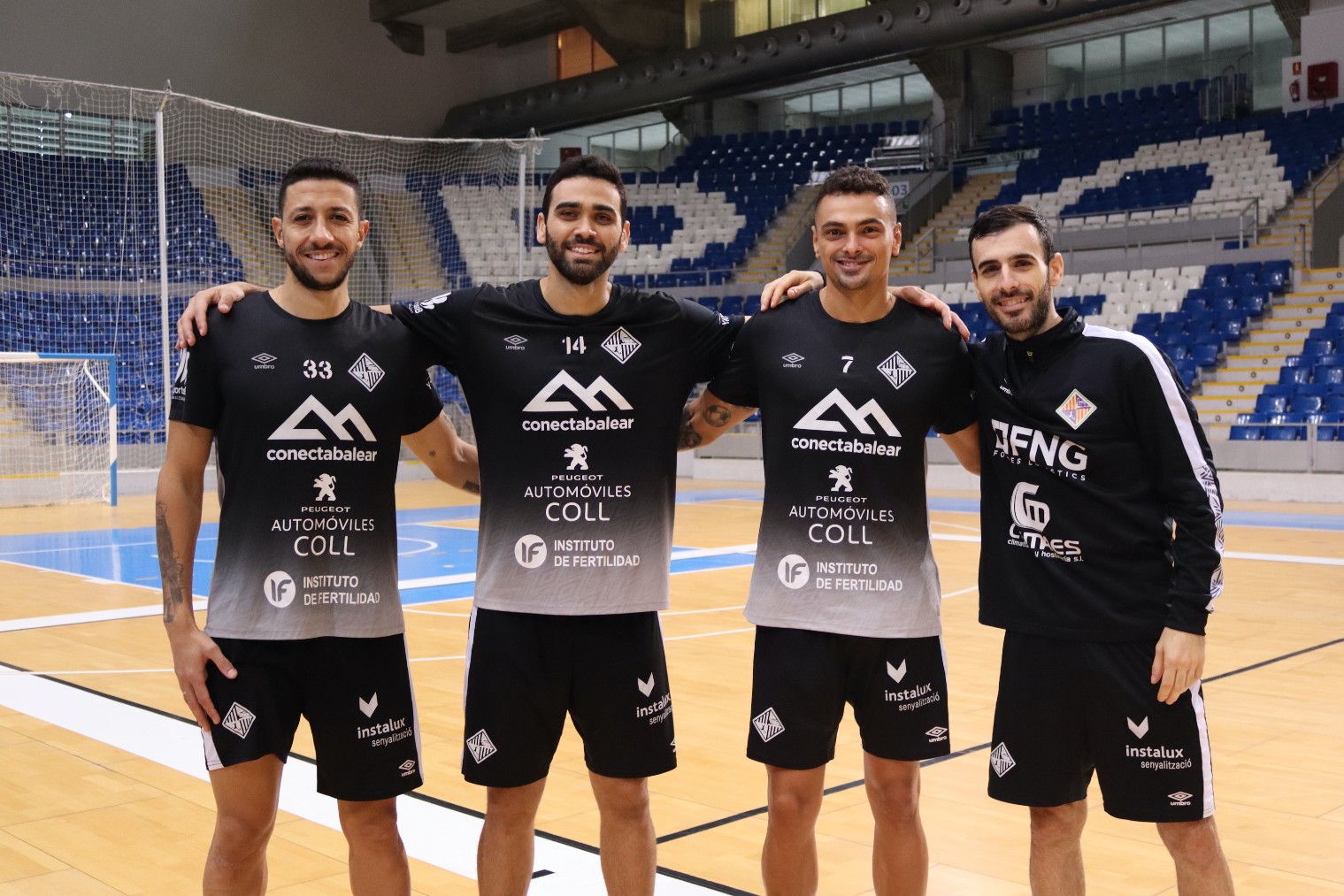 Cainan, Tomaz, Mancuso y Eloy Rojas posan en Son Moix