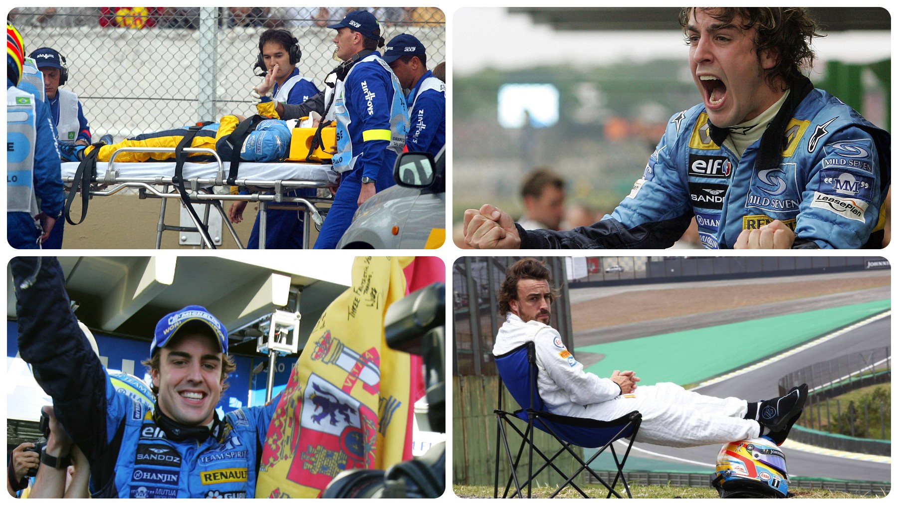 Las imágenes para el recuerdo de Fernando Alonso en Brasil.