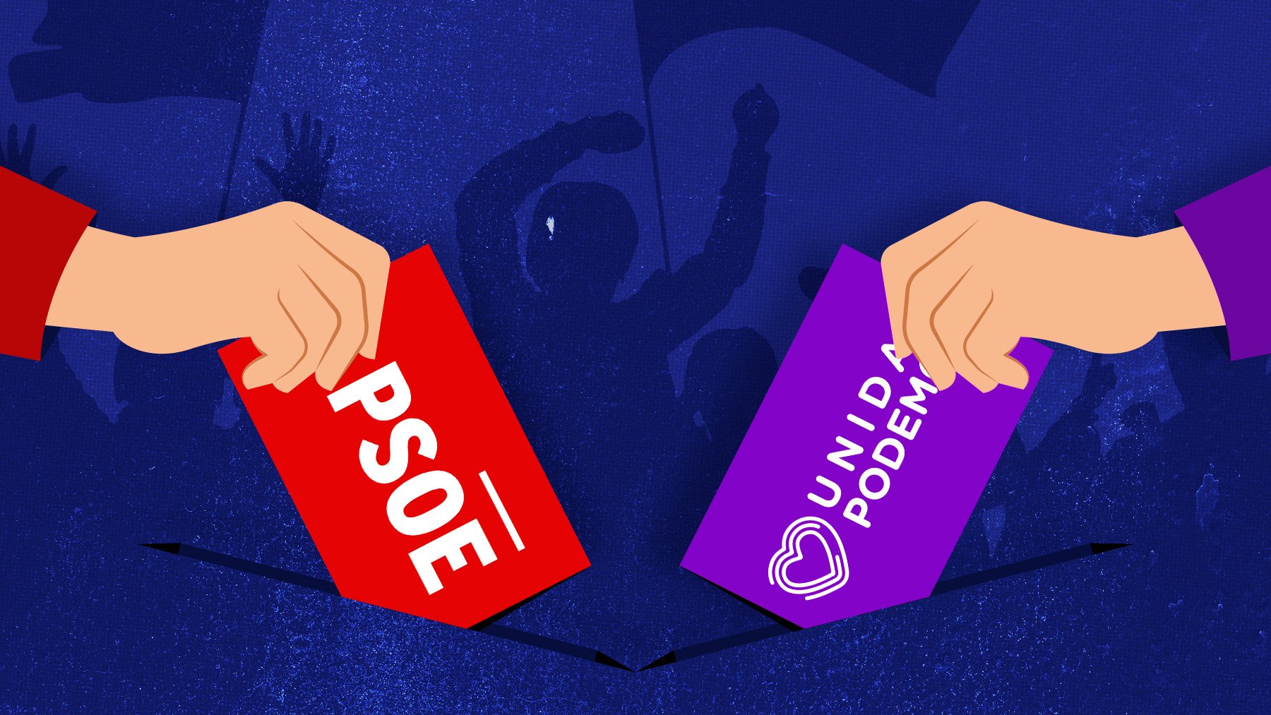 PSOE y Podemos registran en recuerdo de voto el mayor número de encuestados que se masturbaron.